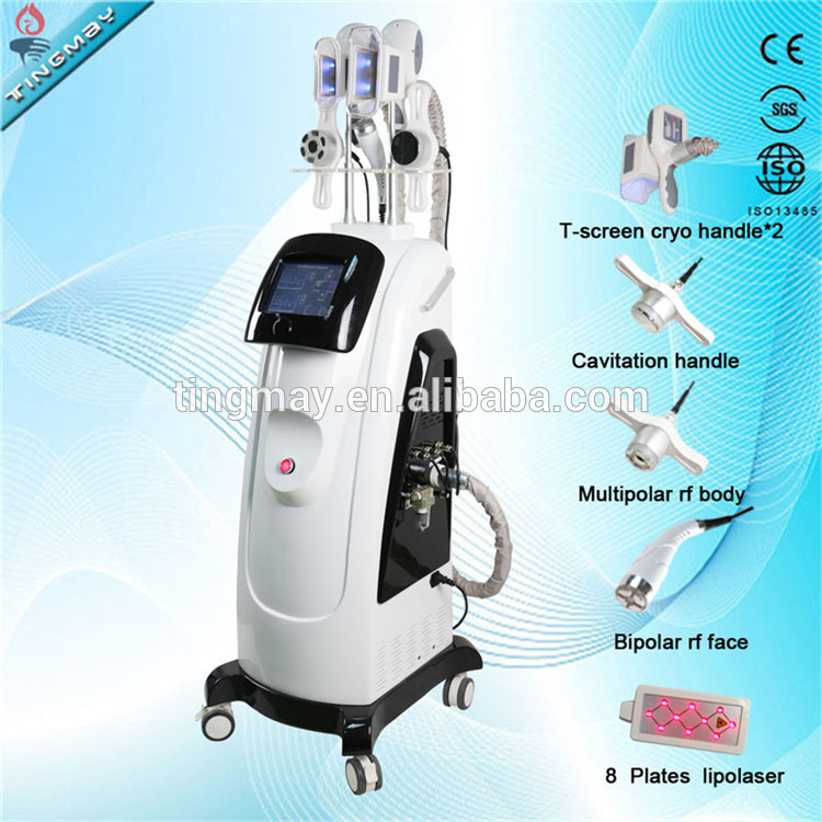 Fat freeze machine with cavitation body face RF lipo laser cryolipolysis