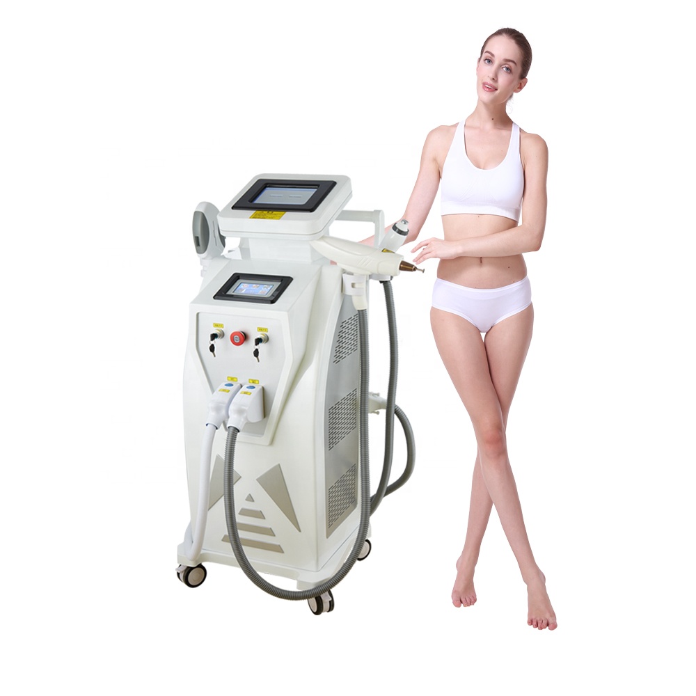 Multifunction equipment combine ipl shr laser hair removal nd yag laser tattoo removal and rf skin tighten