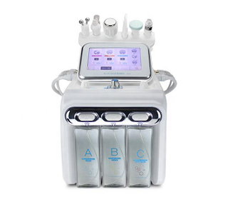 6 in 1 ultrasonic skin scrubber H2O2 bubble face cleaning hydro dermabrasion facial machine