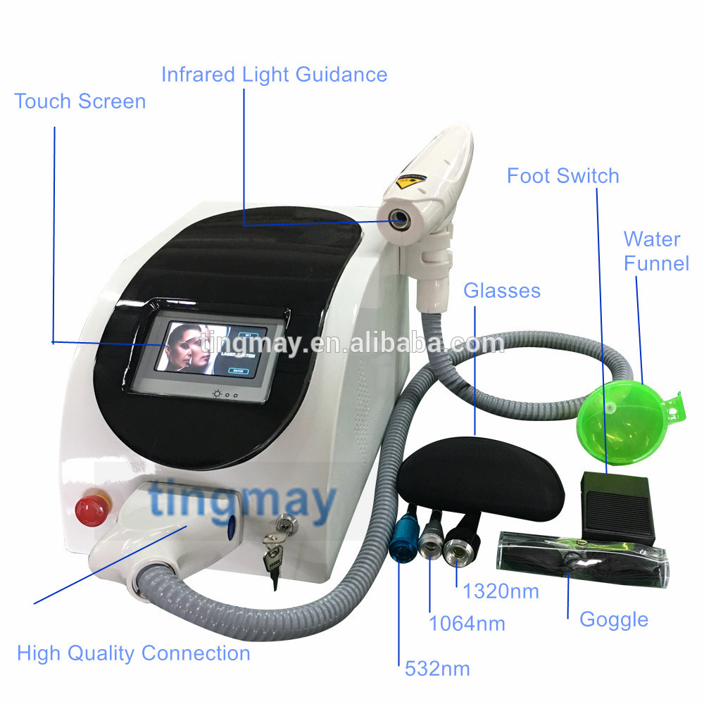 Video guide Long pulse Q-switch nd yag laser machine tattoo removal