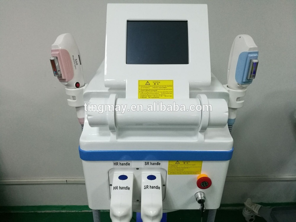 Newest technology 360 magneto-optical double SHR IPL device for skin rejevenation and Fast hair removal machine