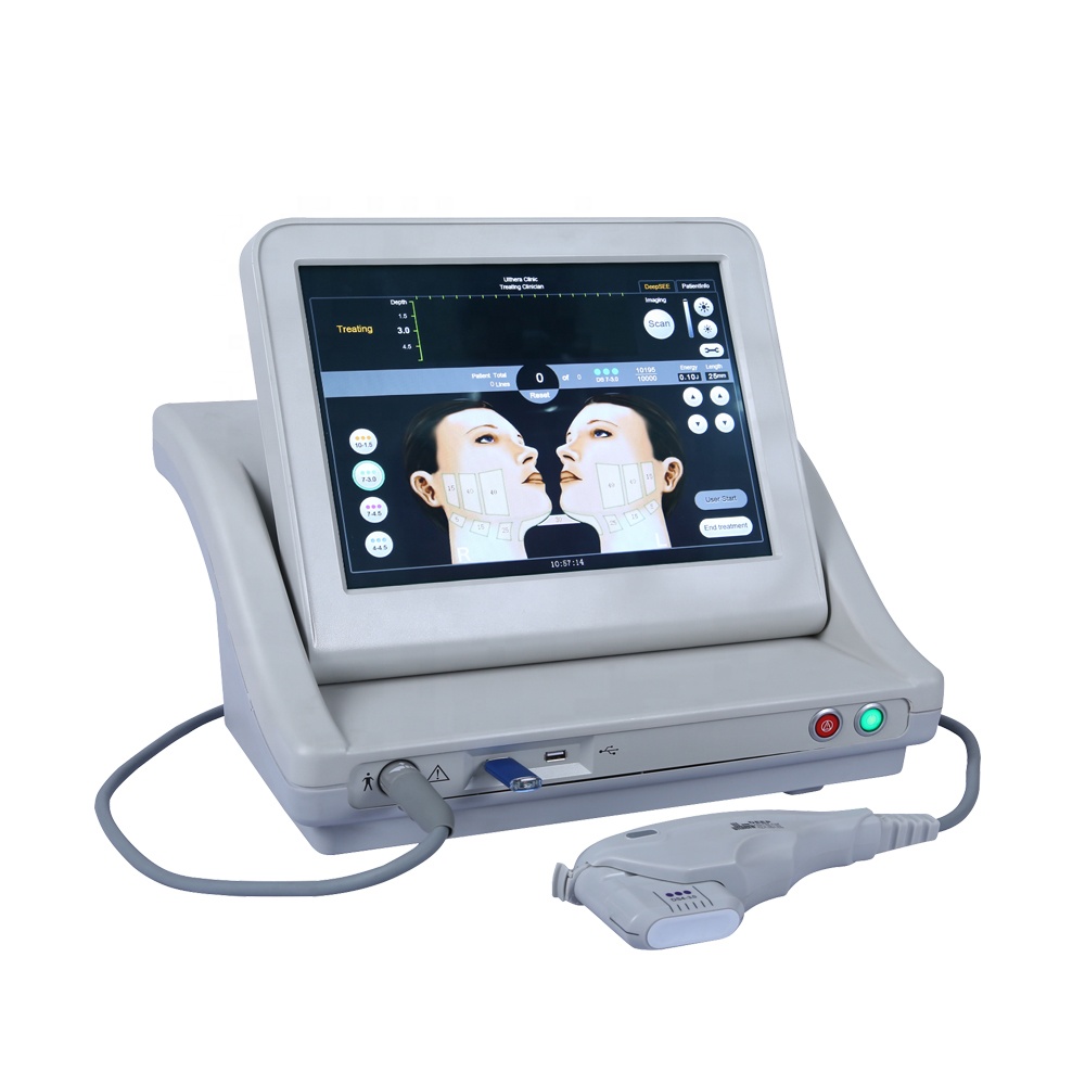 5 cartridges 3d hifu focused ultrasound machine for face lift and body slimming